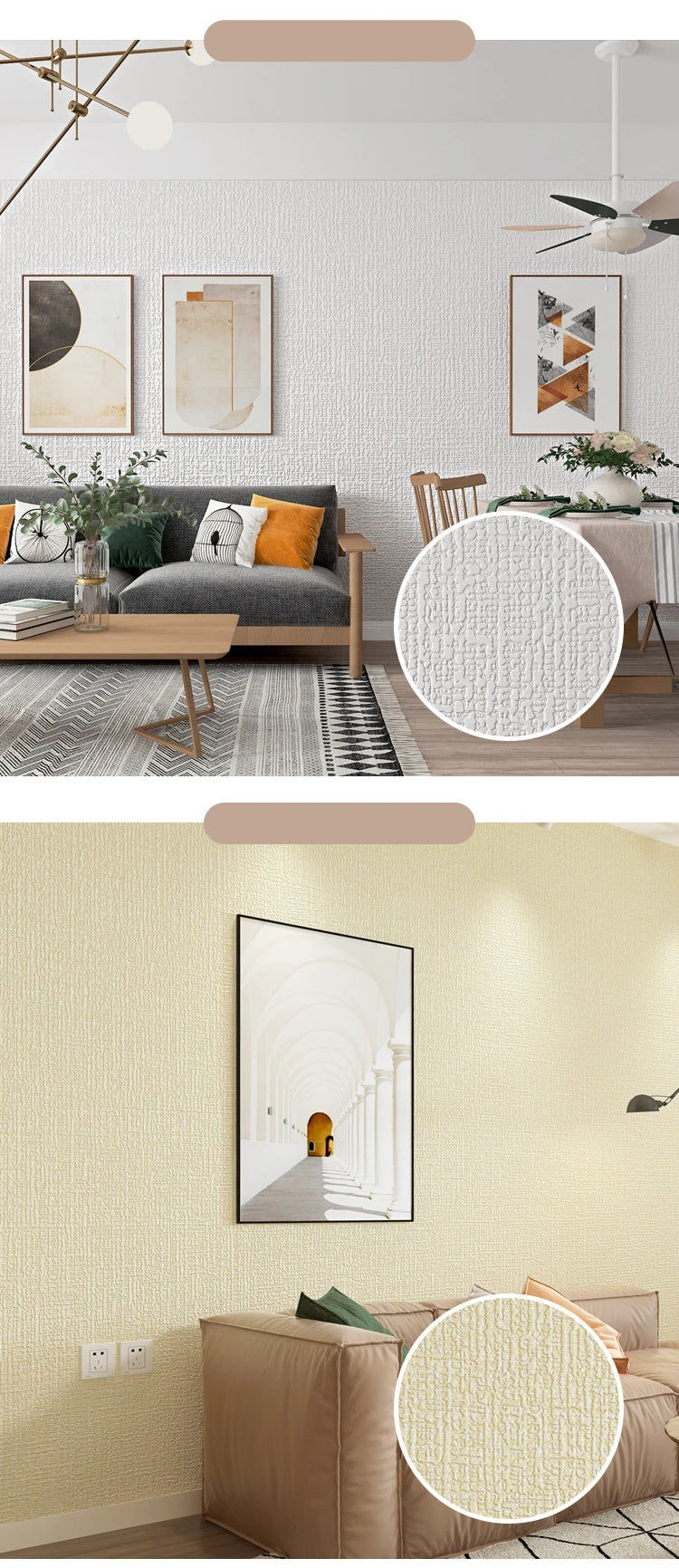 3D self-adhesive foam wallpaper waterproof