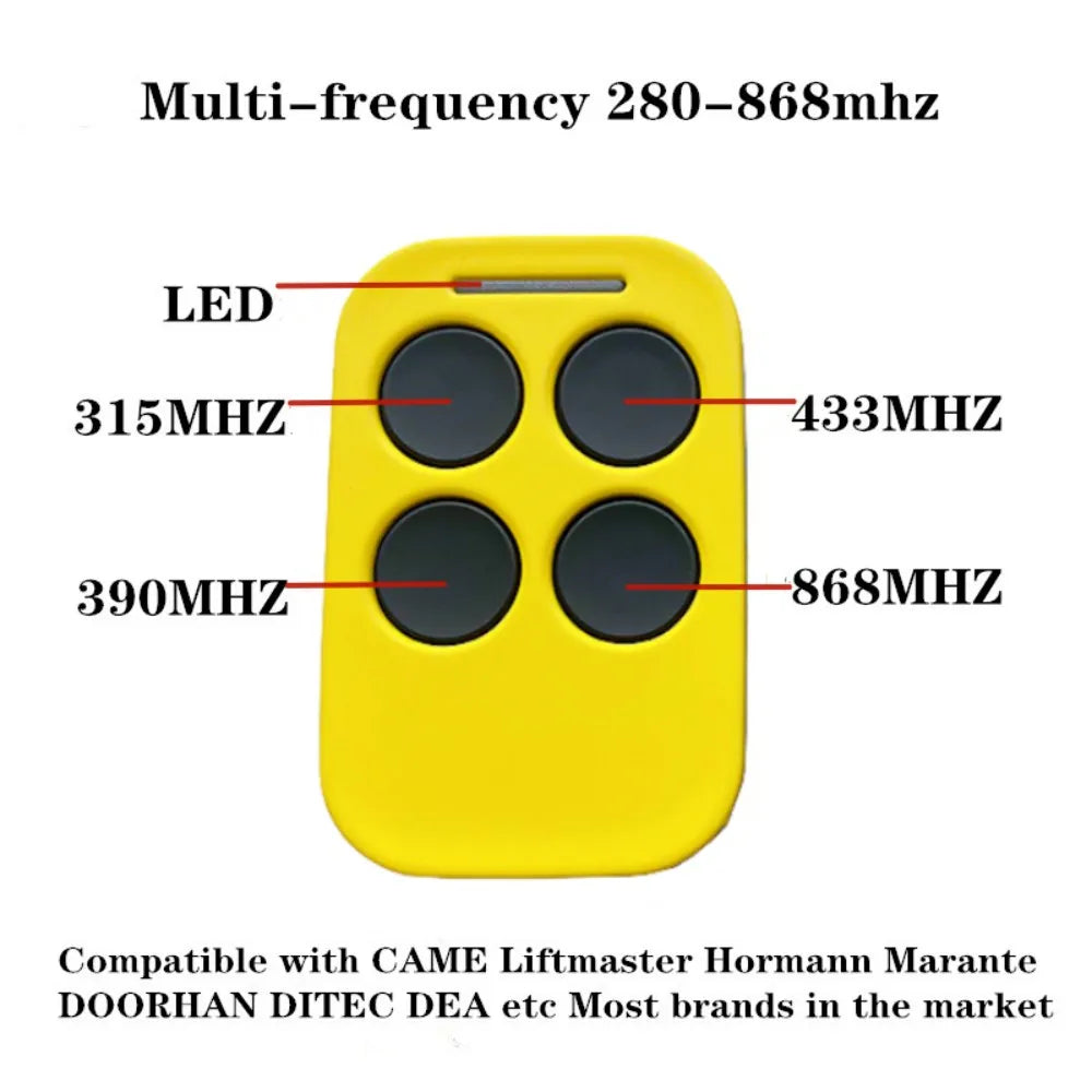 286MHz-868MHz Multi-Frequency Code Grabber Clone Gate Key Fob Command Hand Transmitter